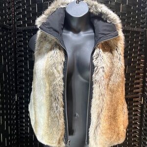 Weatherproof Garment Company Faux Fur Reversible Vest Women’s Size Medium
